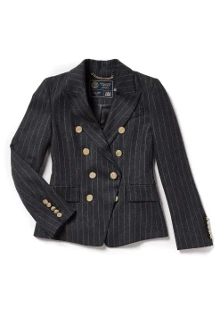 Best Knightsbridge Blazer (Charcoal Pinstripe) Women Blazers|Tailoring
