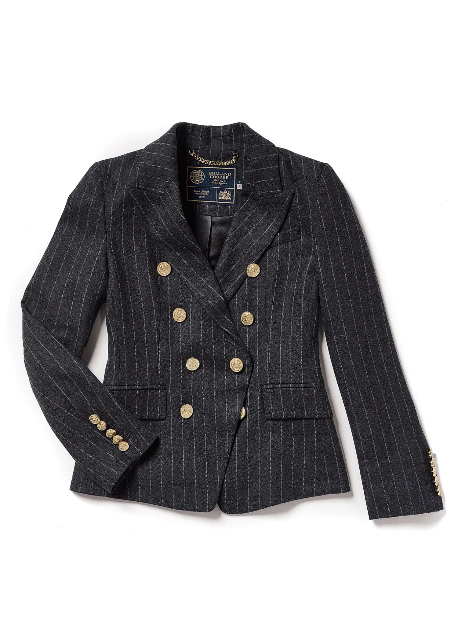 Best Knightsbridge Blazer (Charcoal Pinstripe) Women Blazers|Tailoring