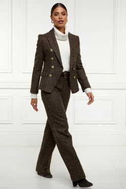 Fashion Knightsbridge Blazer (Chocolate Houndstooth) Women Blazers|Tailoring