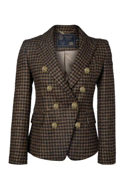 Fashion Knightsbridge Blazer (Chocolate Houndstooth) Women Blazers|Tailoring