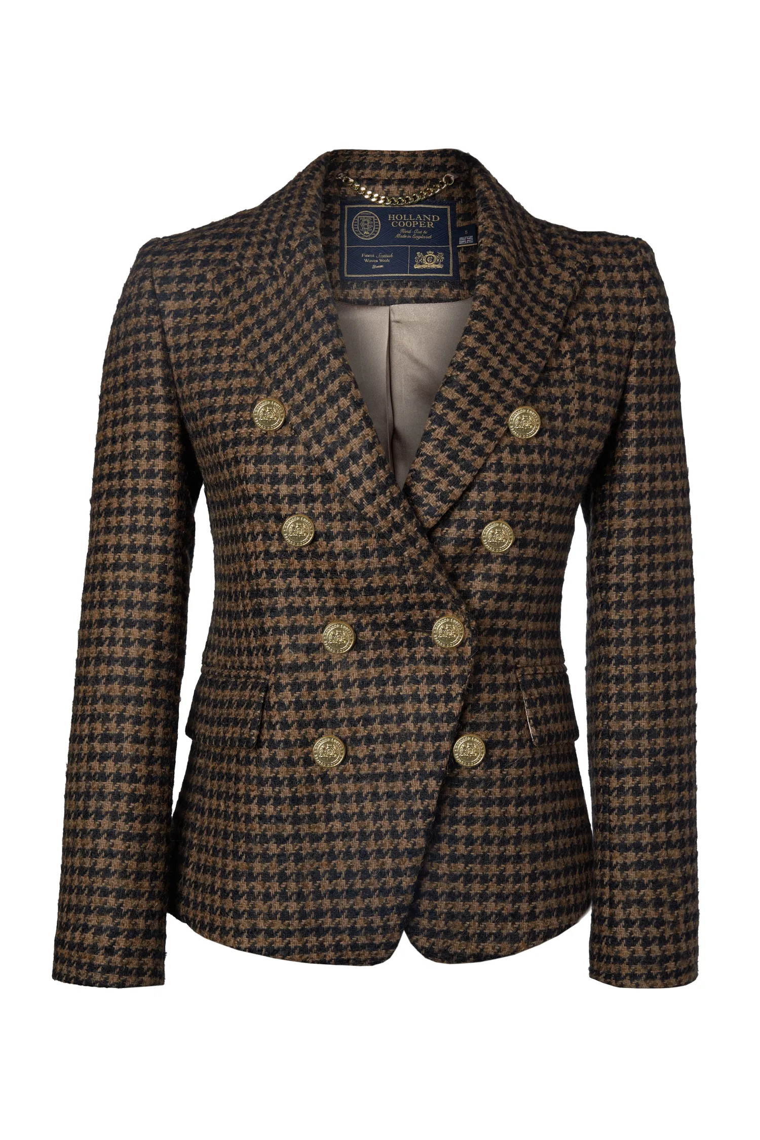 Fashion Knightsbridge Blazer (Chocolate Houndstooth) Women Blazers|Tailoring