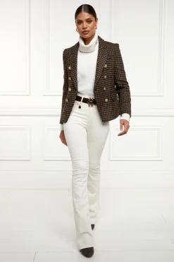 Fashion Knightsbridge Blazer (Chocolate Houndstooth) Women Blazers|Tailoring