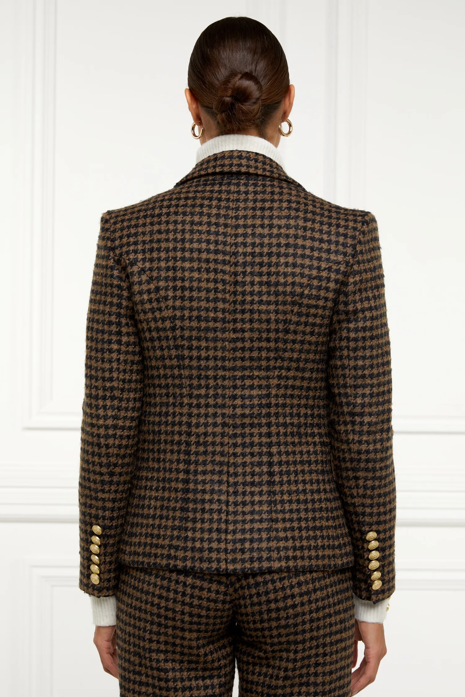 Fashion Knightsbridge Blazer (Chocolate Houndstooth) Women Blazers|Tailoring