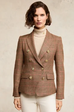 Fashion Knightsbridge Blazer (Clarence Check Merlot) Women Blazers|Tailoring