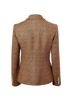 Fashion Knightsbridge Blazer (Clarence Check Merlot) Women Blazers|Tailoring