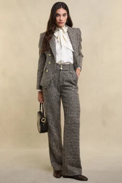 Sale Knightsbridge Blazer (Coffee Houndstooth) Women Blazers|Tailoring