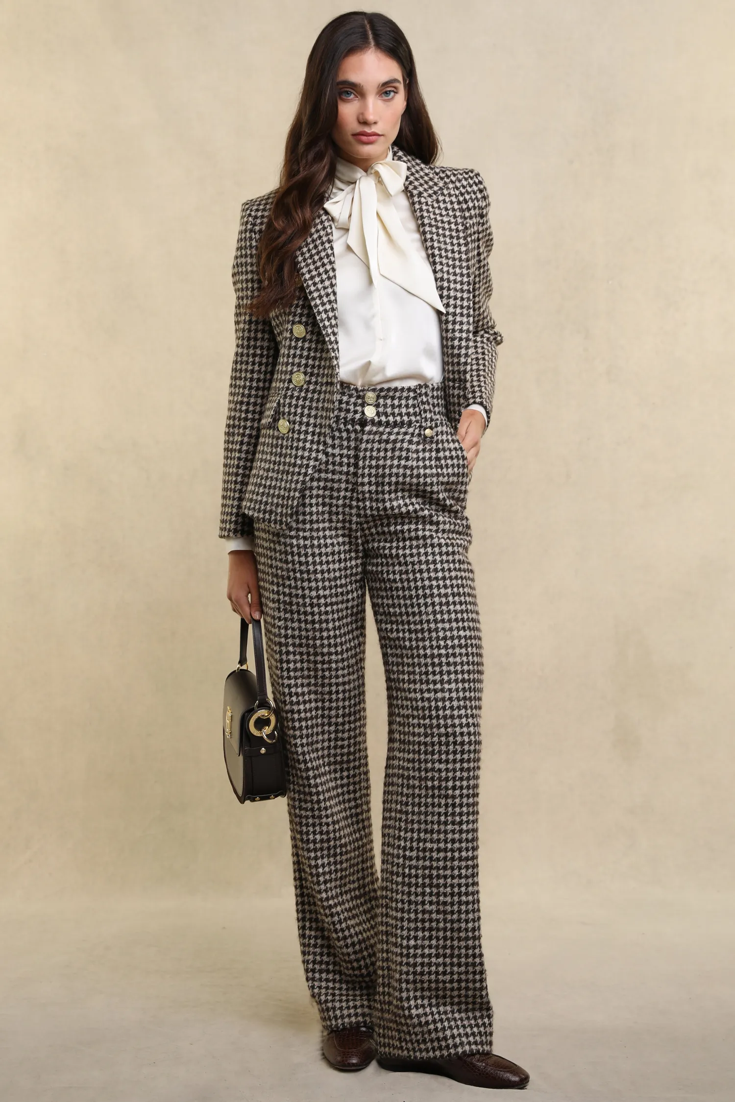 Sale Knightsbridge Blazer (Coffee Houndstooth) Women Blazers|Tailoring