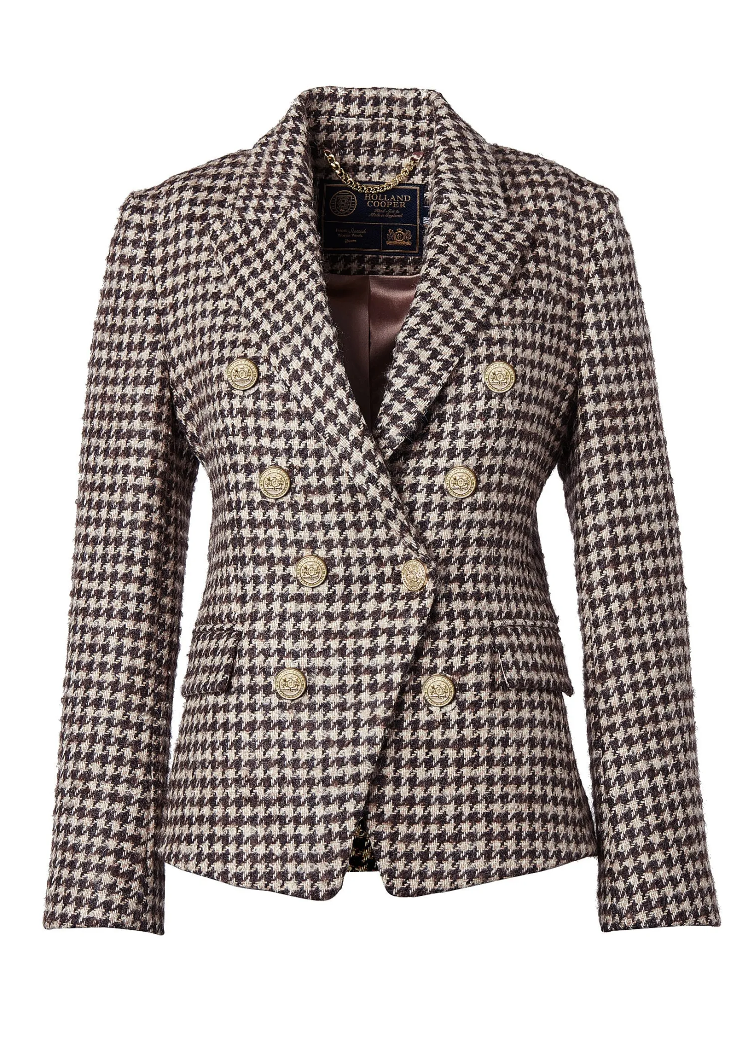 Sale Knightsbridge Blazer (Coffee Houndstooth) Women Blazers|Tailoring