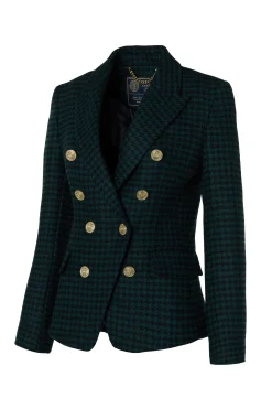 Online Knightsbridge Blazer (Emerald Houndstooth) Women Blazers|Tailoring