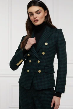 Online Knightsbridge Blazer (Emerald Houndstooth) Women Blazers|Tailoring