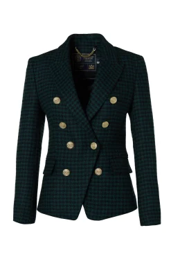 Online Knightsbridge Blazer (Emerald Houndstooth) Women Blazers|Tailoring