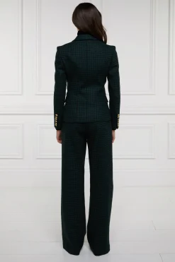 Online Knightsbridge Blazer (Emerald Houndstooth) Women Blazers|Tailoring