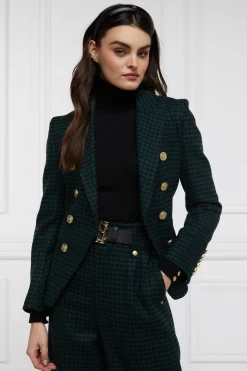 Online Knightsbridge Blazer (Emerald Houndstooth) Women Blazers|Tailoring