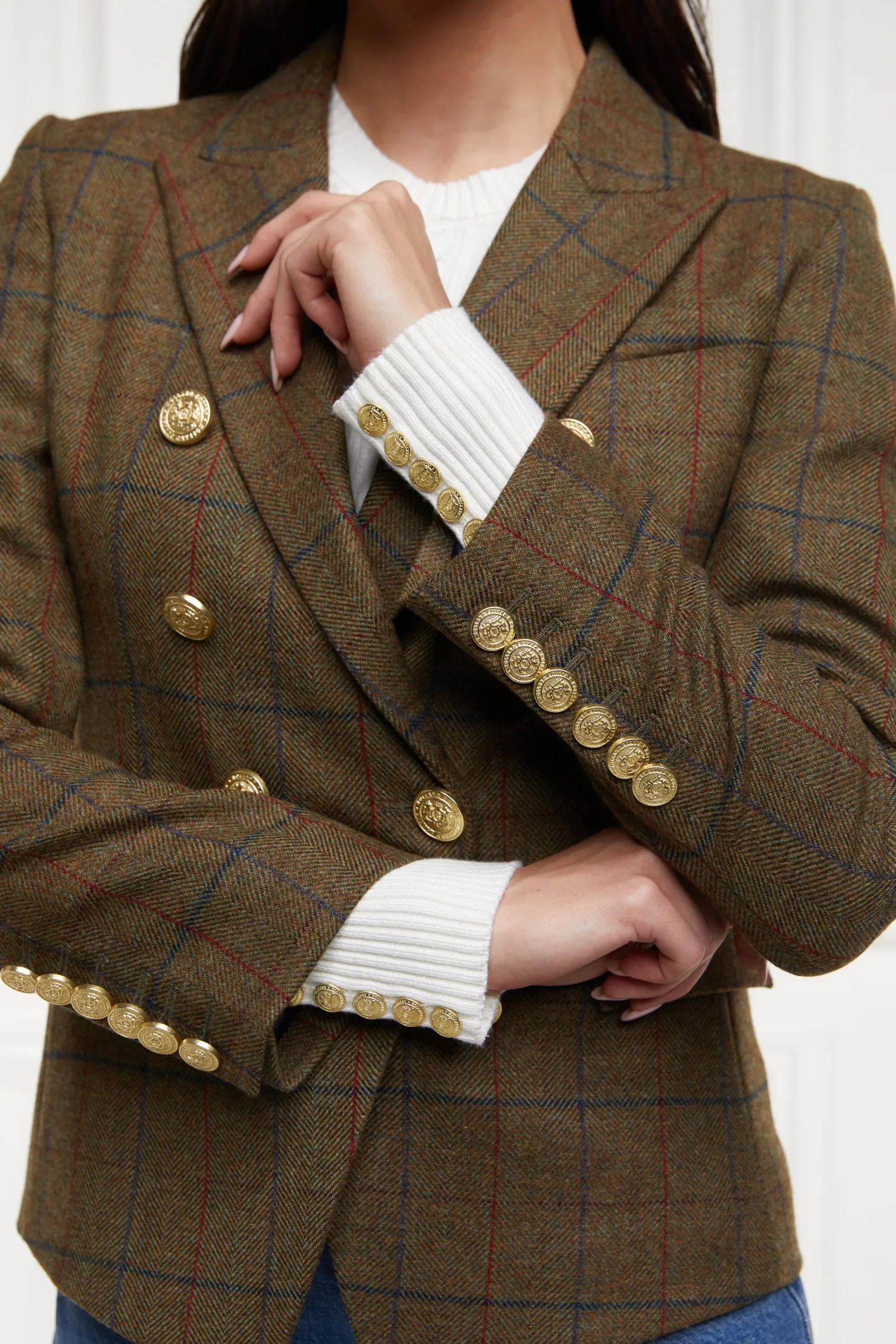 Hot Knightsbridge Blazer (Glen Green) Women Blazers|Tailoring