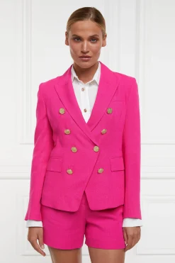 Sale Knightsbridge Blazer (Hot Pink Linen) Women Blazers|Tailoring