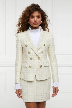 Hot Knightsbridge Blazer (Ivory Sparkle Tweed) Women Blazers|Tailoring