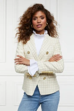 Hot Knightsbridge Blazer (Ivory Sparkle Tweed) Women Blazers|Tailoring
