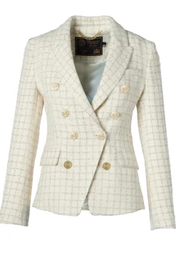 Hot Knightsbridge Blazer (Ivory Sparkle Tweed) Women Blazers|Tailoring