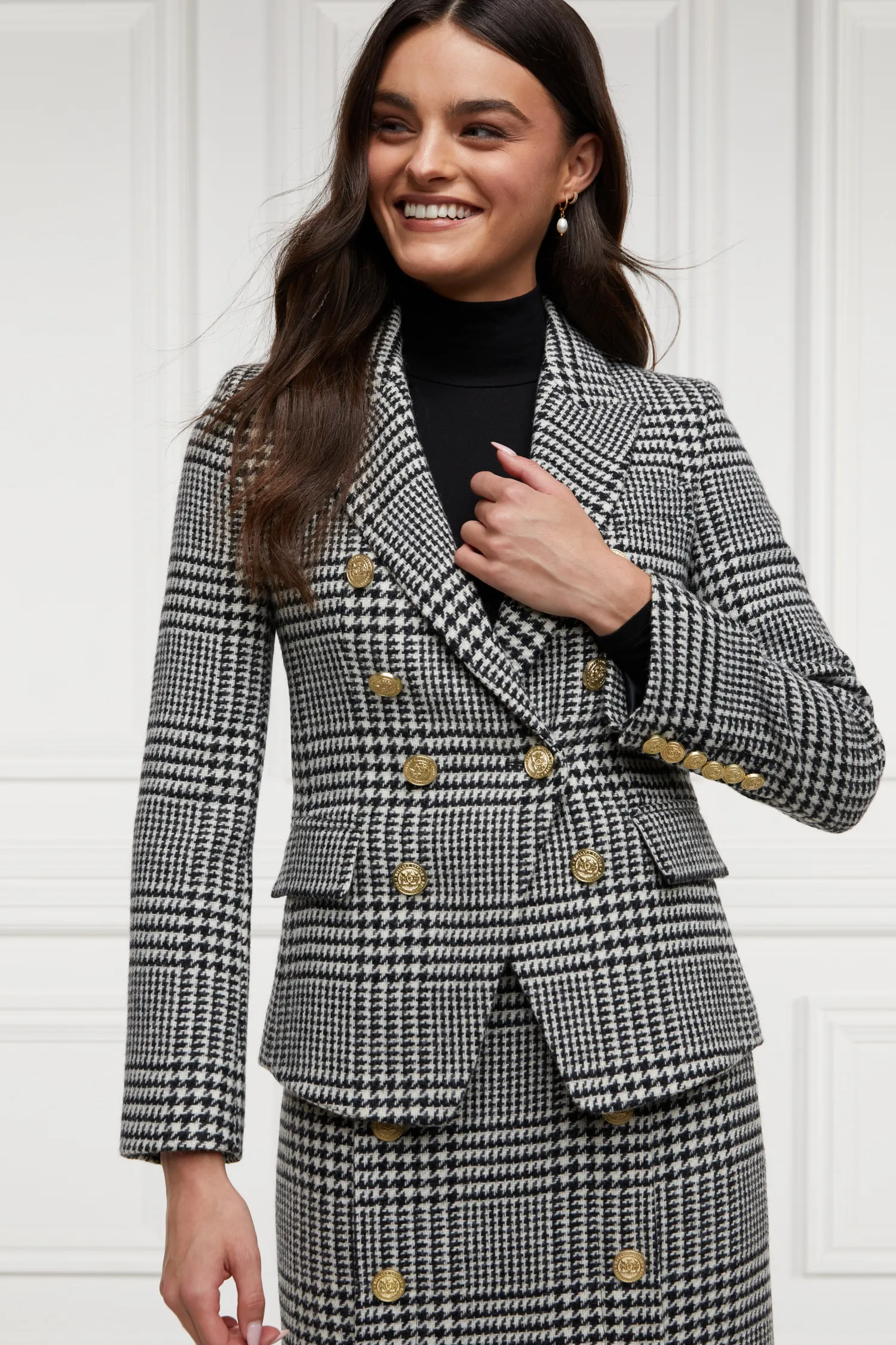 Outlet Knightsbridge Blazer (Large Scale Prince Of Wales Mono) Women Blazers|Tailoring
