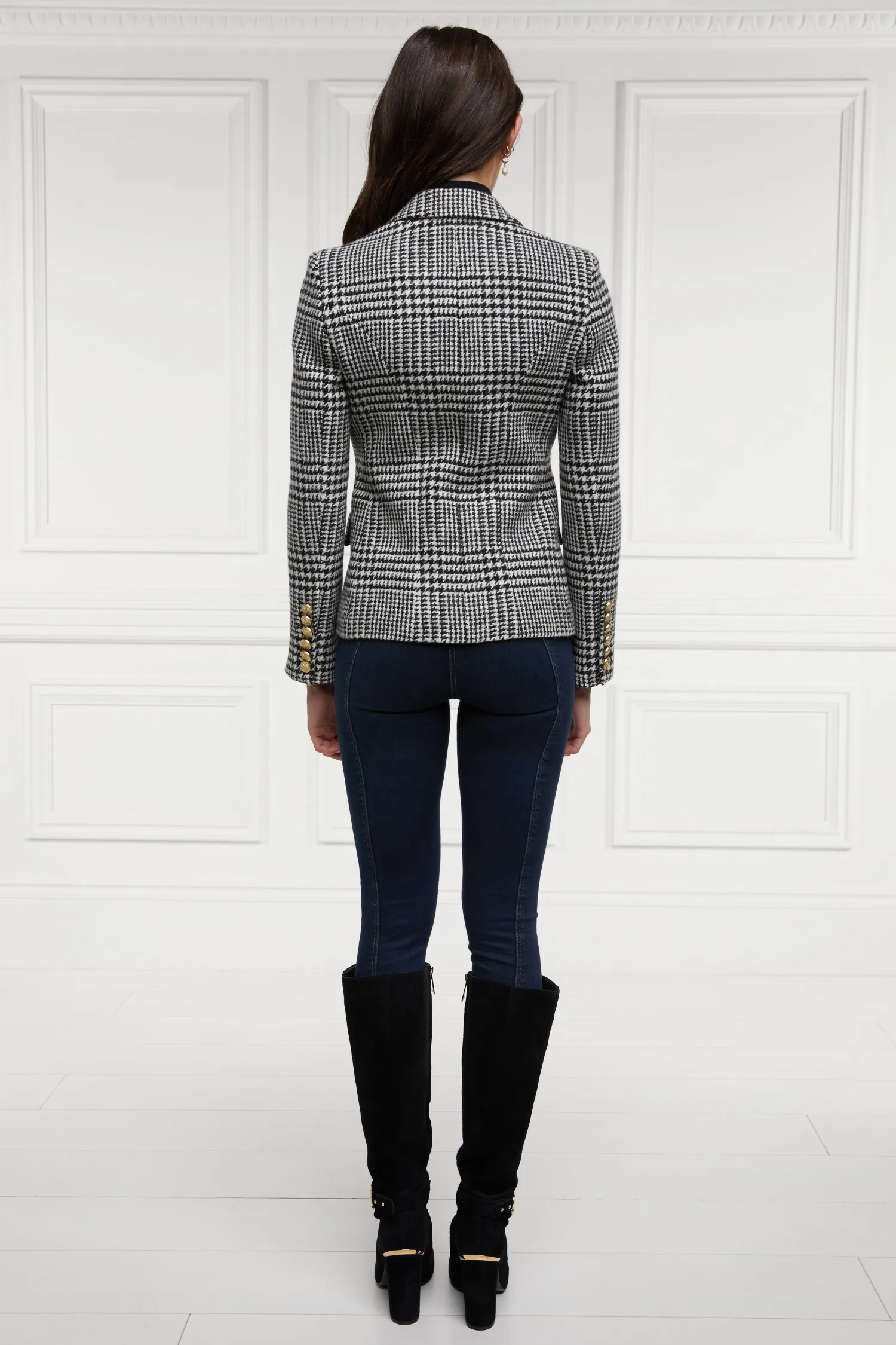 Outlet Knightsbridge Blazer (Large Scale Prince Of Wales Mono) Women Blazers|Tailoring