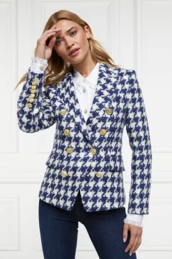 Discount Knightsbridge Blazer (Large Scale Navy Houndstooth) Women Blazers|Tailoring