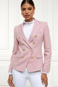 Online Knightsbridge Blazer (Light Pink Puppytooth) Women Blazers|Tailoring