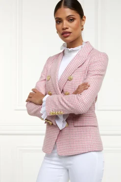 Online Knightsbridge Blazer (Light Pink Puppytooth) Women Blazers|Tailoring