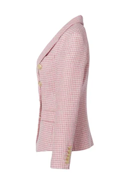 Online Knightsbridge Blazer (Light Pink Puppytooth) Women Blazers|Tailoring