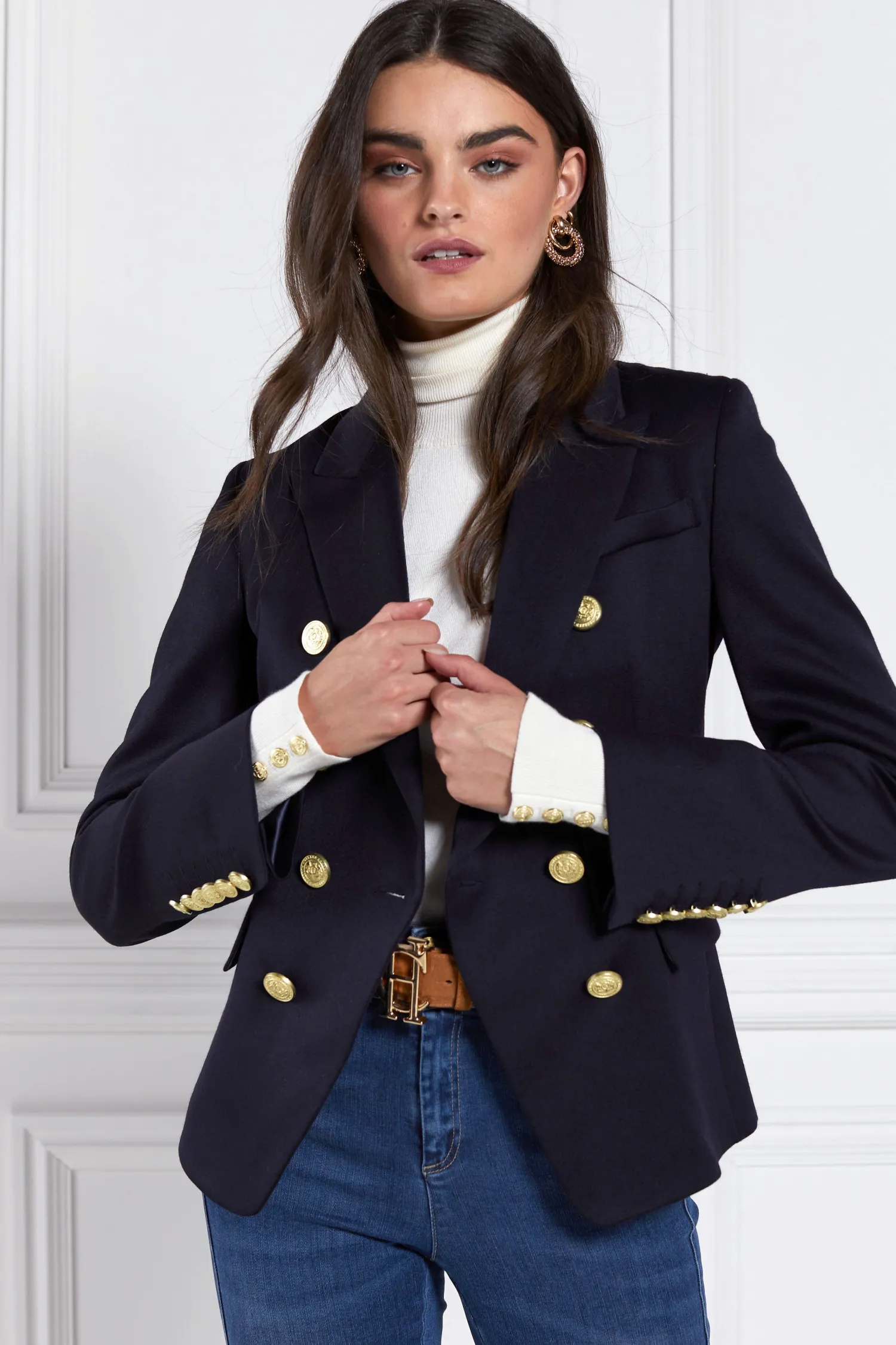 Hot Knightsbridge Blazer (Navy Barathea) Women Blazers|Tailoring