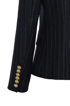 Hot Knightsbridge Blazer (Navy Chalk Pinstripe) Women Blazers|Tailoring