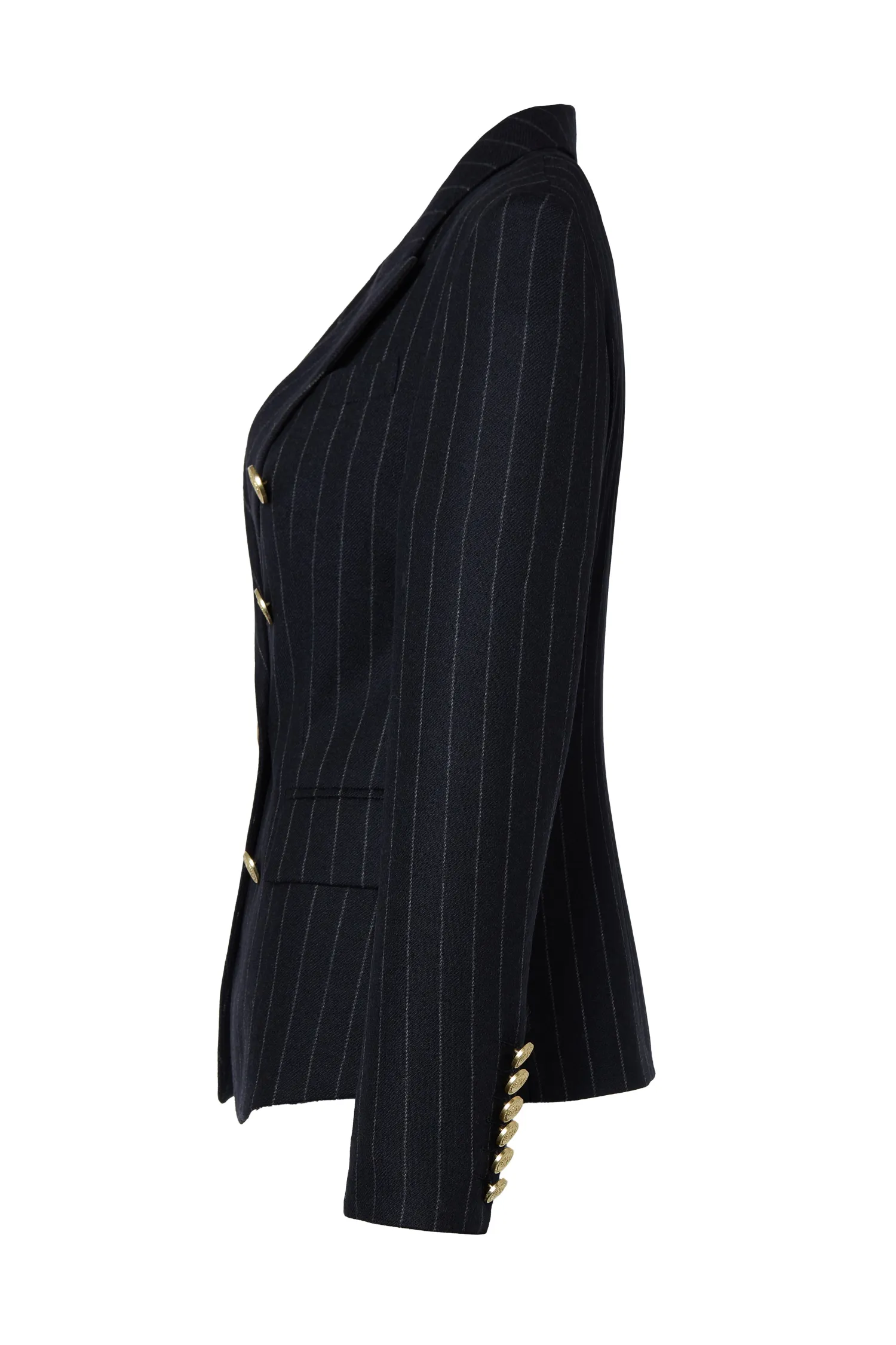 Hot Knightsbridge Blazer (Navy Chalk Pinstripe) Women Blazers|Tailoring