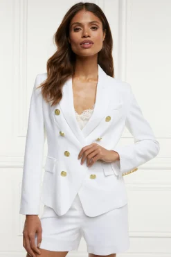 New Knightsbridge Blazer (Oyster Linen) Women Blazers|Tailoring