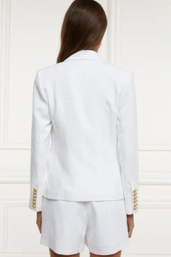 New Knightsbridge Blazer (Oyster Linen) Women Blazers|Tailoring