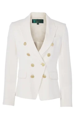 New Knightsbridge Blazer (Oyster Linen) Women Blazers|Tailoring