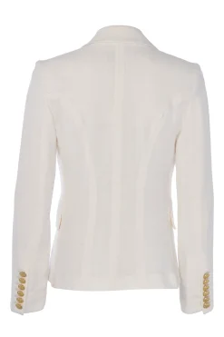 New Knightsbridge Blazer (Oyster Linen) Women Blazers|Tailoring