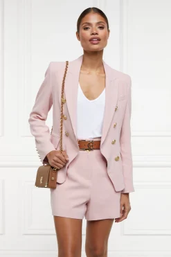 Clearance Knightsbridge Blazer (Pink Linen) Women Blazers|Tailoring