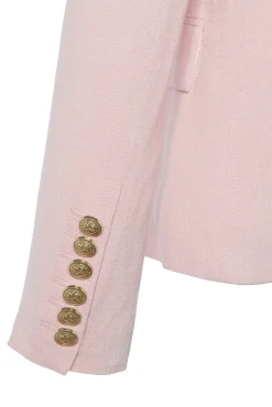 Clearance Knightsbridge Blazer (Pink Linen) Women Blazers|Tailoring