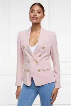 Clearance Knightsbridge Blazer (Pink Linen) Women Blazers|Tailoring