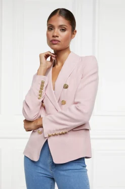 Clearance Knightsbridge Blazer (Pink Linen) Women Blazers|Tailoring
