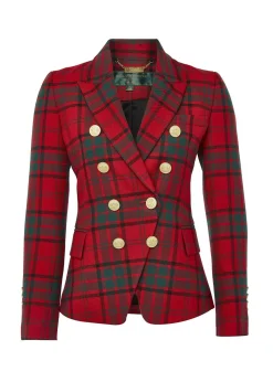 Outlet Knightsbridge Blazer (Red Tartan) Women Blazers|Tailoring