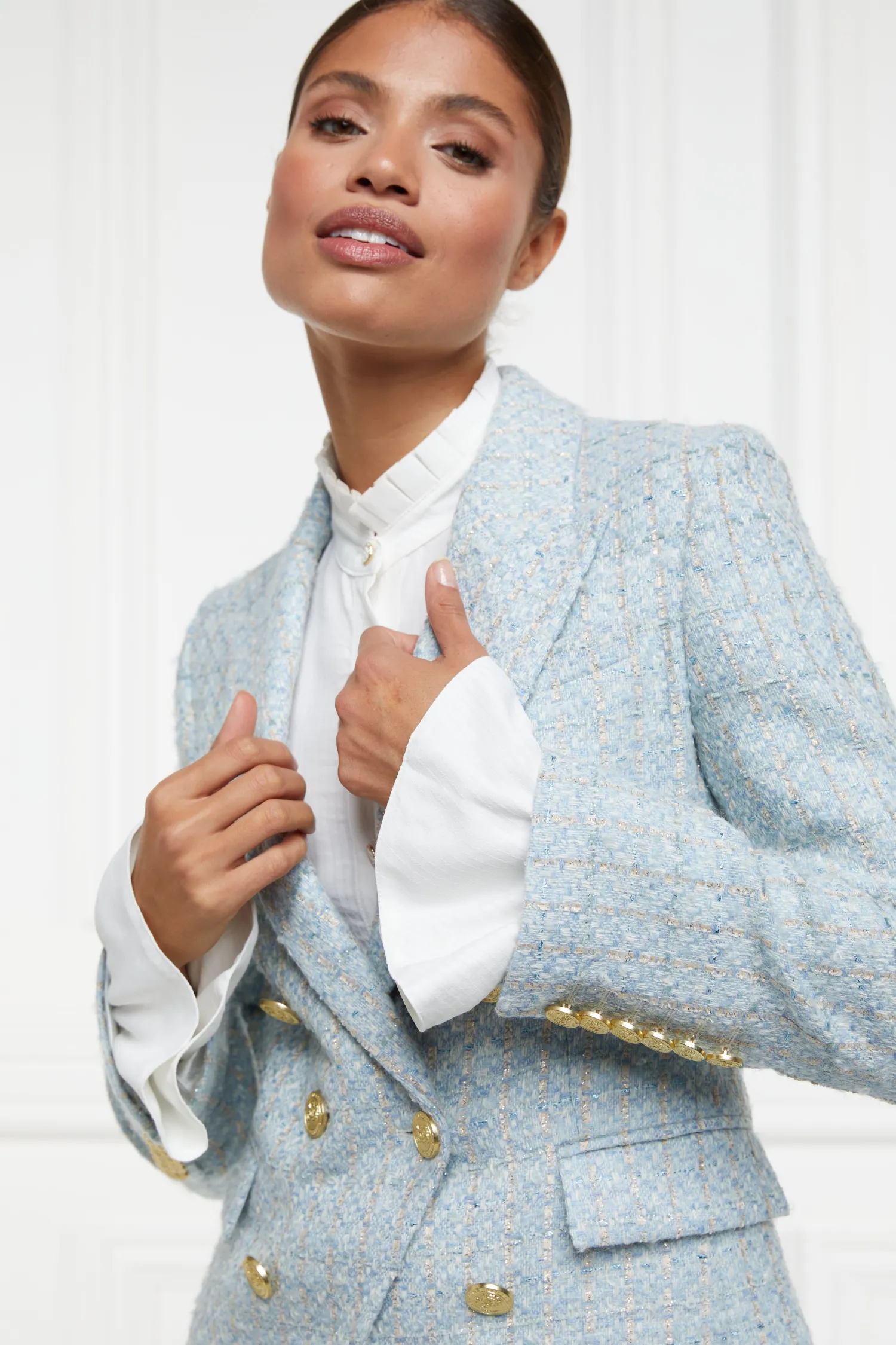 Discount Knightsbridge Blazer (Sky Blue Boucle) Women Tailoring|Blazers