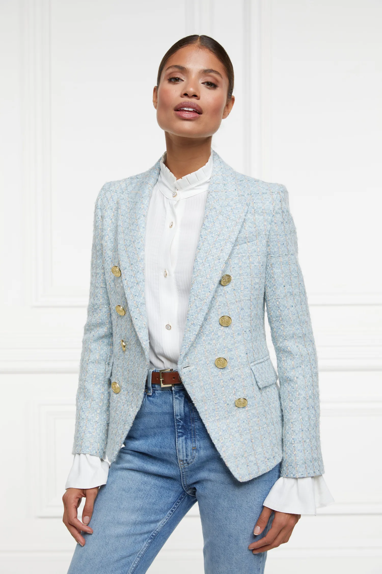 Discount Knightsbridge Blazer (Sky Blue Boucle) Women Tailoring|Blazers