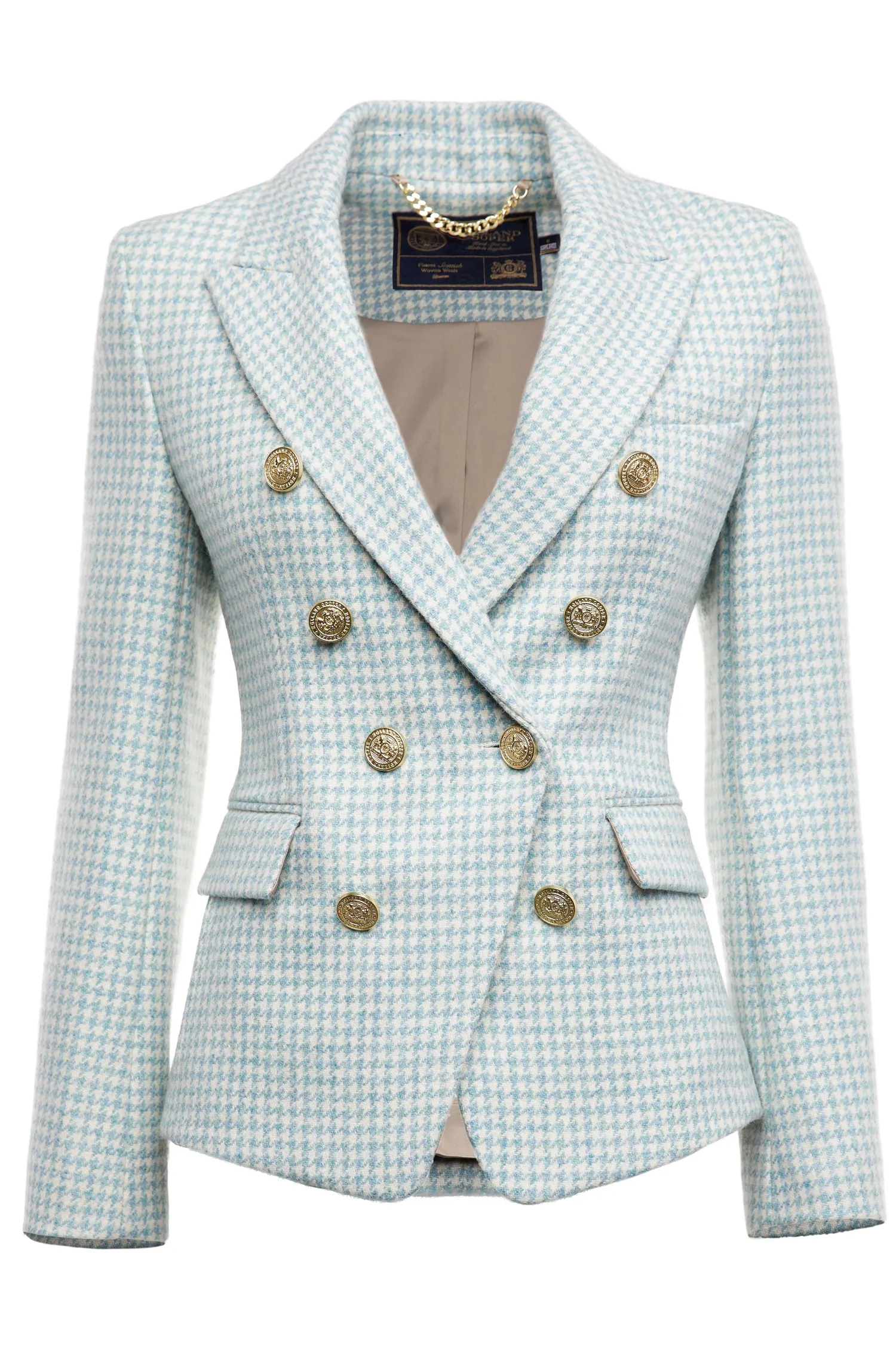 Fashion Knightsbridge Blazer (Teal Houndstooth) Women Blazers|Tailoring