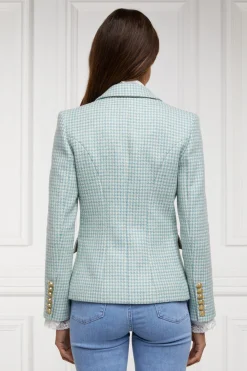 Fashion Knightsbridge Blazer (Teal Houndstooth) Women Blazers|Tailoring