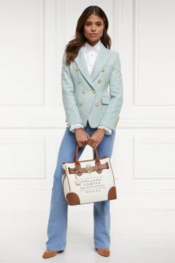 Fashion Knightsbridge Blazer (Teal Houndstooth) Women Blazers|Tailoring
