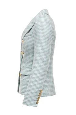 Fashion Knightsbridge Blazer (Teal Houndstooth) Women Blazers|Tailoring