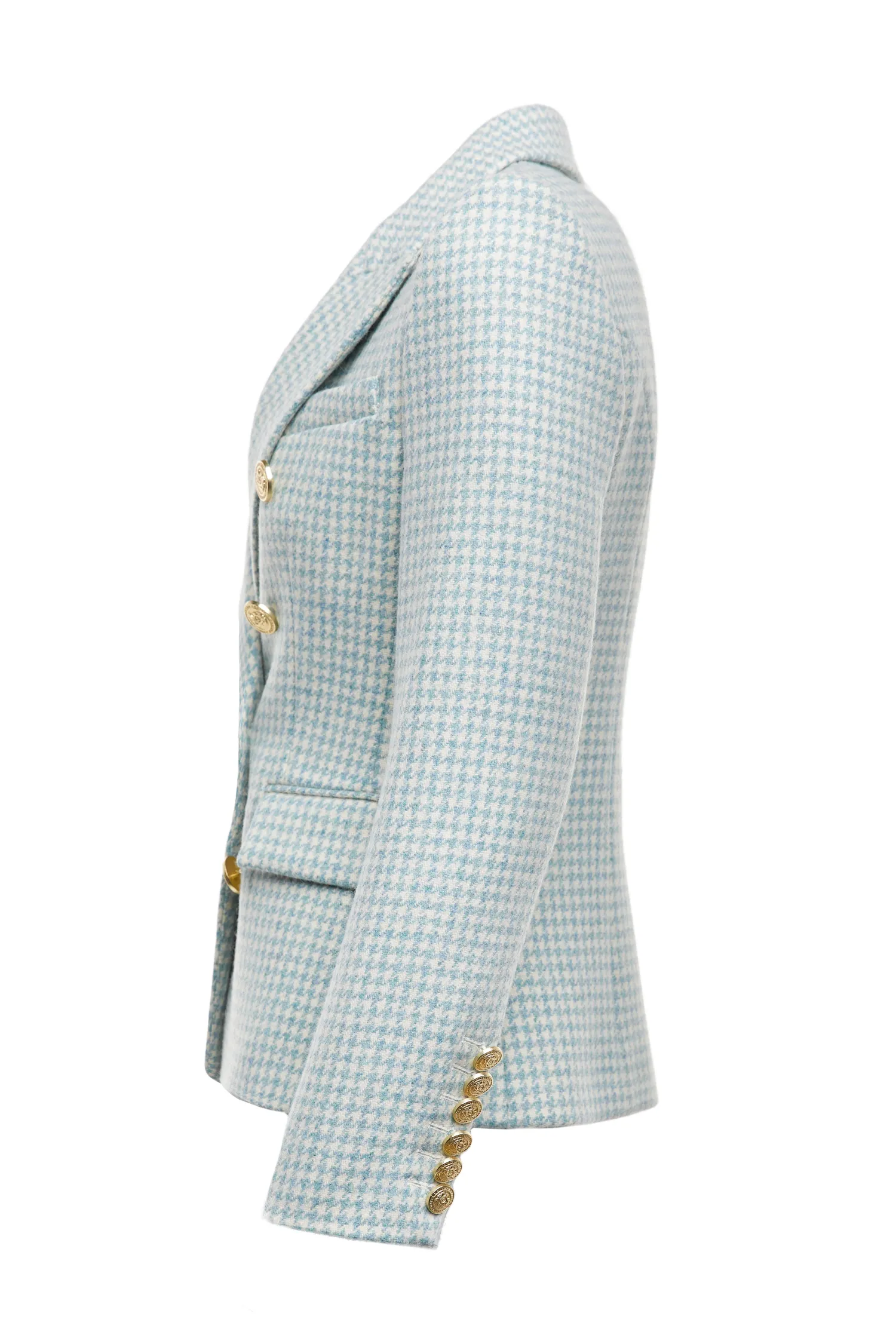 Fashion Knightsbridge Blazer (Teal Houndstooth) Women Blazers|Tailoring