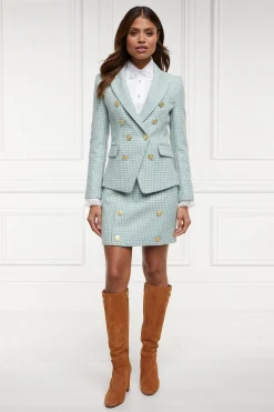 Fashion Knightsbridge Blazer (Teal Houndstooth) Women Blazers|Tailoring