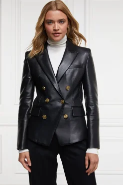 Best Knightsbridge Blazer (Valencia Leather Black) Women Blazers