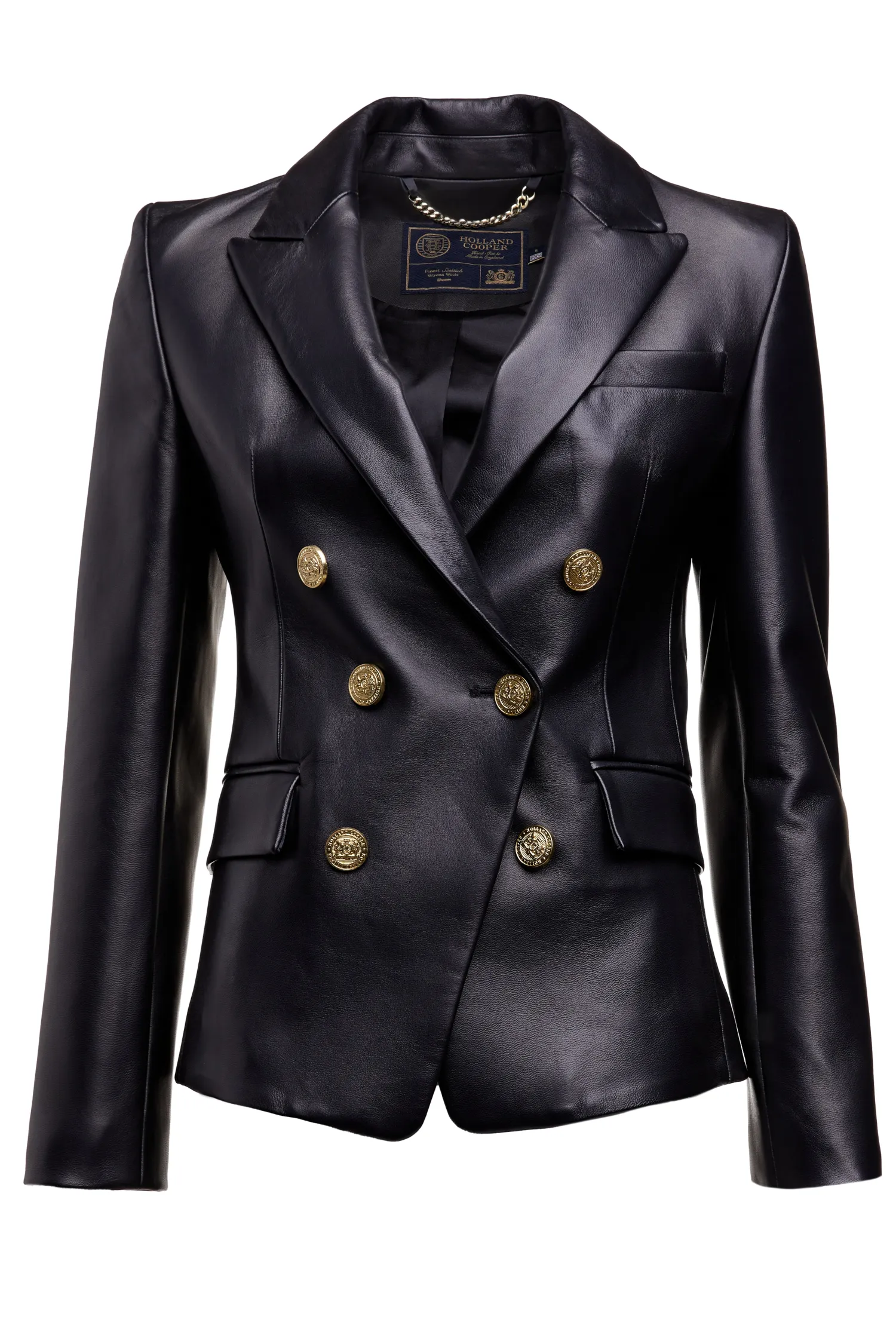 Best Knightsbridge Blazer (Valencia Leather Black) Women Blazers